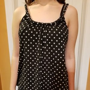 Polka dot spaghetti strap